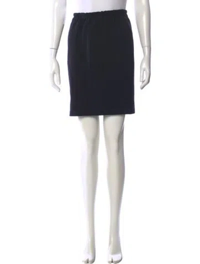 Pre-owned St John Wool Mini Skirt In Black