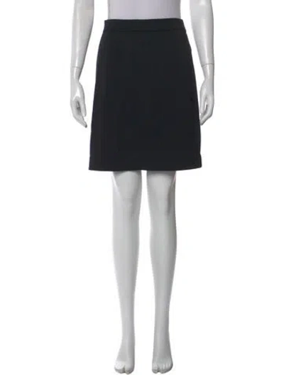 Pre-owned St John Wool Mini Skirt In Black