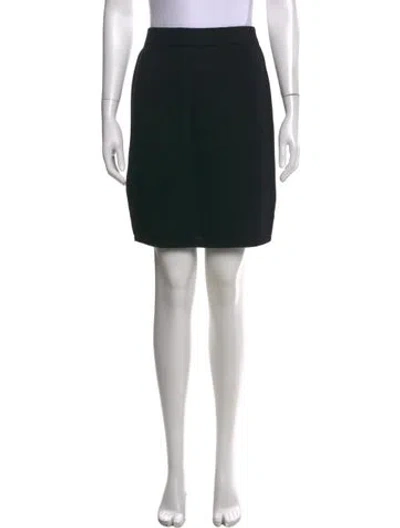 Pre-owned St John Wool Mini Skirt In Black