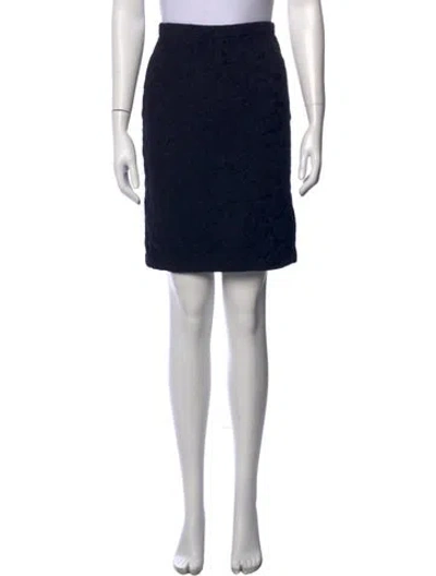 Pre-owned St John Wool Mini Skirt In Black