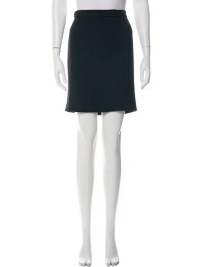 Pre-owned St John Wool Mini Skirt In Black