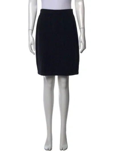 Pre-owned St John Wool Mini Skirt In Black