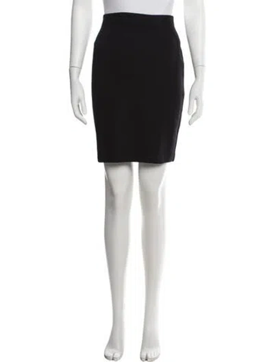 Pre-owned St John Wool Mini Skirt In Black