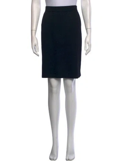 Pre-owned St John Wool Mini Skirt In Black