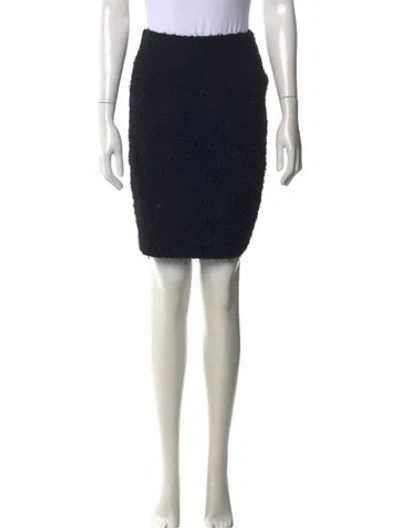 Pre-owned St John Wool Mini Skirt In Black