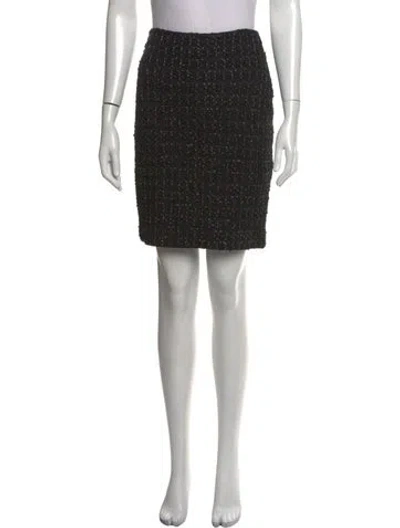 Pre-owned St John Wool Mini Skirt In Black