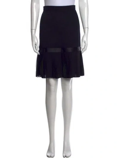 Pre-owned St John Wool Mini Skirt In Blue