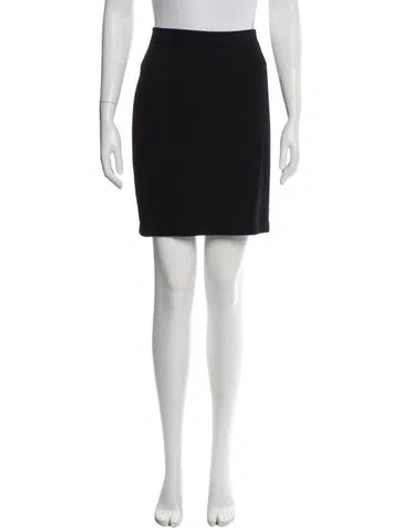 Pre-owned St John Wool Mini Skirt In Gray
