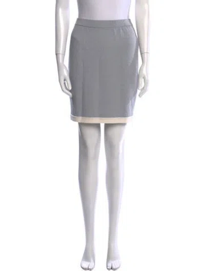 Pre-owned St John Wool Mini Skirt In Gray