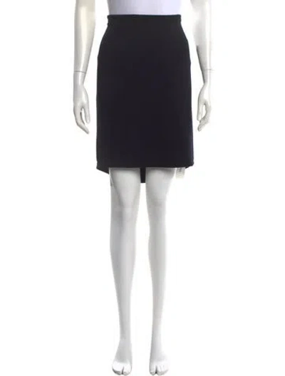 Pre-owned St John Wool Mini Skirt In Green
