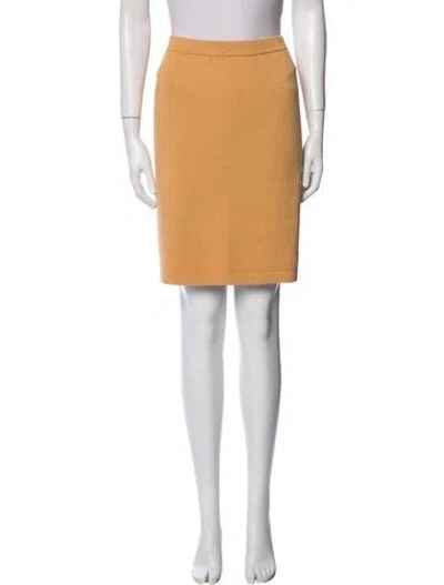 Pre-owned St John Wool Mini Skirt In Neutral
