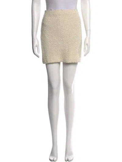 Pre-owned St John Wool Mini Skirt In Neutral
