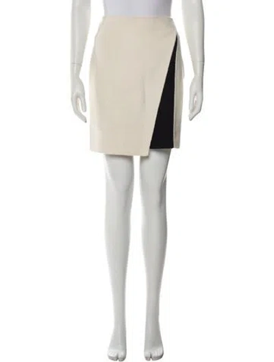 Pre-owned St John Wool Mini Skirt In Neutral