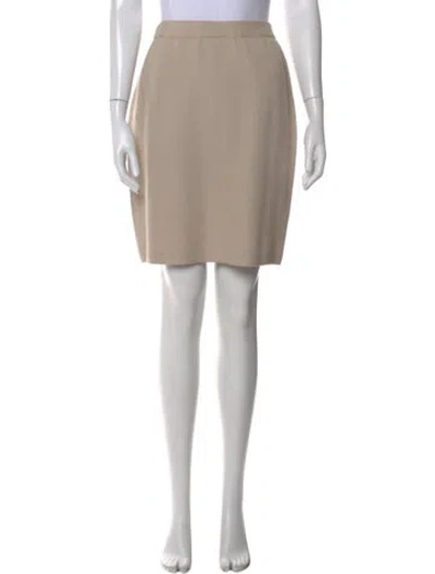 Pre-owned St John Wool Mini Skirt In Neutral