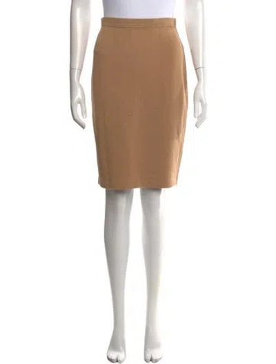 Pre-owned St John Wool Mini Skirt In Neutrals