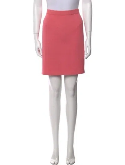 Pre-owned St John Wool Mini Skirt In Pink