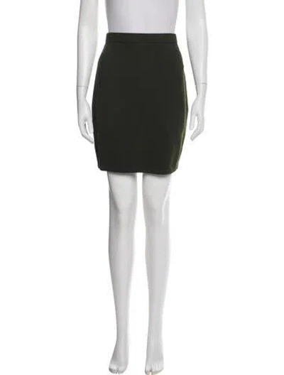 Pre-owned St John Wool Mini Skirt In White