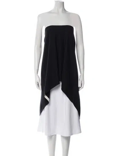 Pre-owned St John Wool One-shoulder Sweater In Black