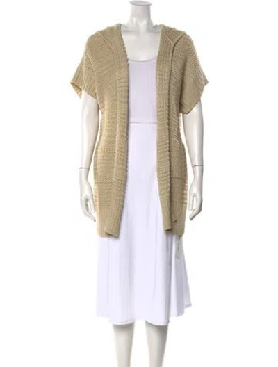 Pre-owned St John Wool Open Front Sweater