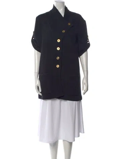 Pre-owned St John Wool Open Front Sweater