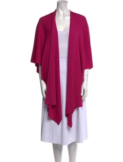 Pre-owned St John Wool Open Front Sweater W/ Tags In Purple