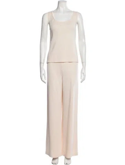 Pre-owned St John Wool Pant Set In Neutrals