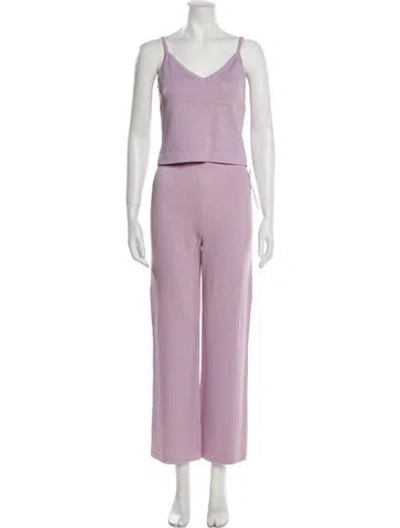 Pre-owned St John Wool Pant Set W/ Tags In Pink