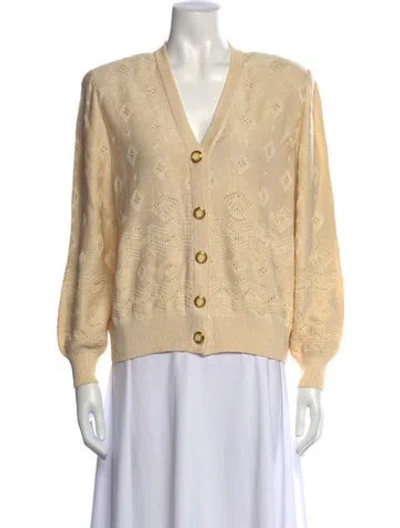 Pre-owned St John Wool Patterned Sweater In Neutrals