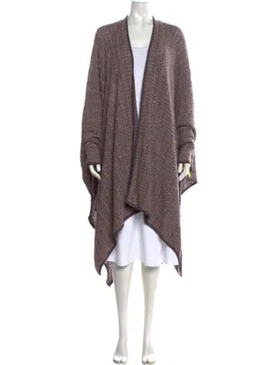 Pre-owned St John Wool Patterned Sweater In Purple