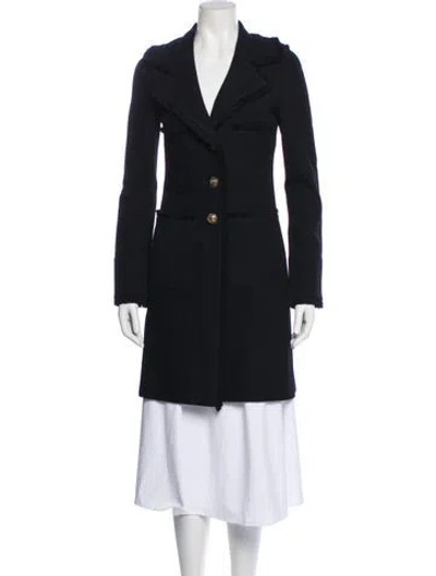 Pre-owned St John Wool Peacoat In Black