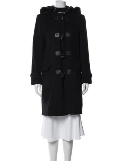 Pre-owned St John Wool Peacoat In Black