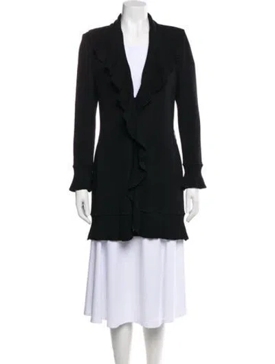 Pre-owned St John Wool Peacoat In Black