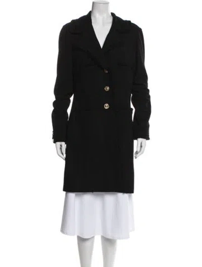 Pre-owned St John Wool Peacoat In Black