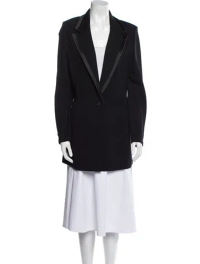 Pre-owned St John Wool Peacoat In Black