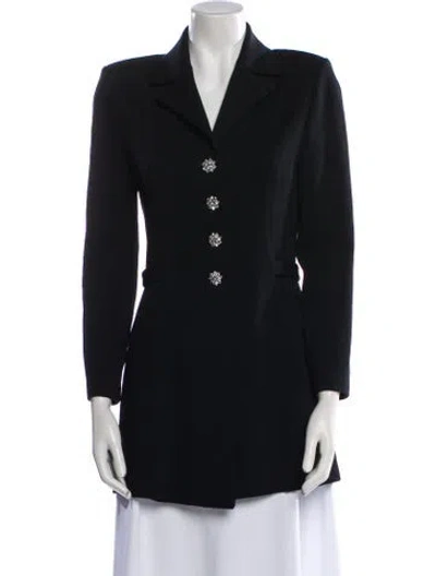Pre-owned St John Wool Peacoat In Black