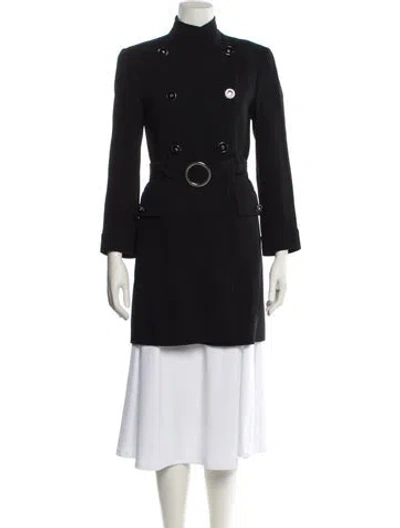 Pre-owned St John Wool Peacoat In Black