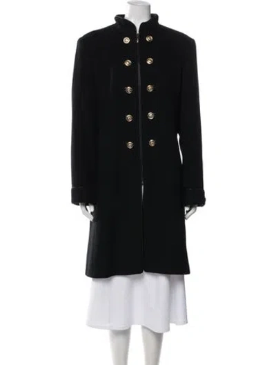 Pre-owned St John Wool Peacoat In Black