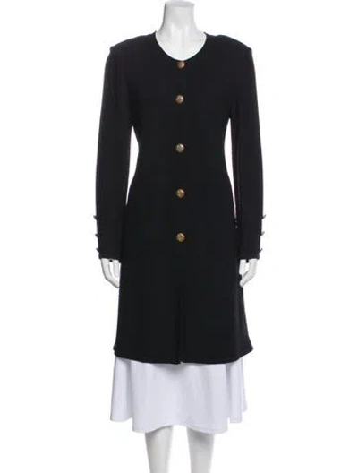 Pre-owned St John Wool Peacoat In Black