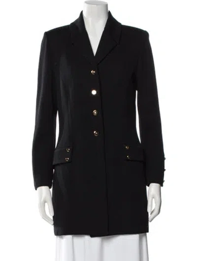 Pre-owned St John Wool Peacoat In Black
