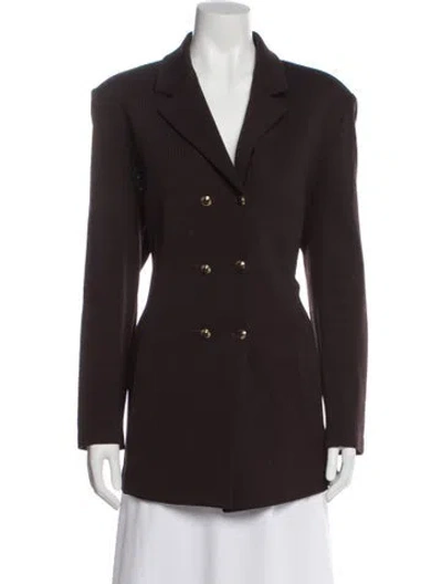 Pre-owned St John Wool Peacoat In Brown