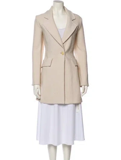 Pre-owned St John Wool Peacoat In Neutral