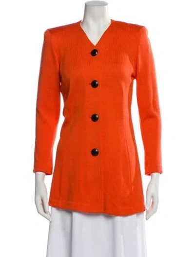 Pre-owned St John Wool Peacoat In Red