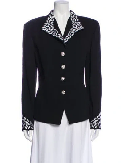 Pre-owned St John Wool Printed Blazer In Multi