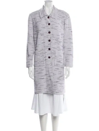 Pre-owned St John Wool Printed Coat In Multi