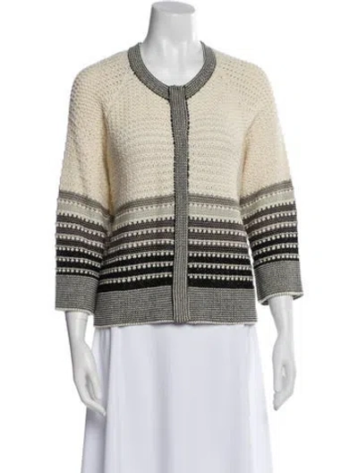 Pre-owned St John Wool Printed Evening Jacket