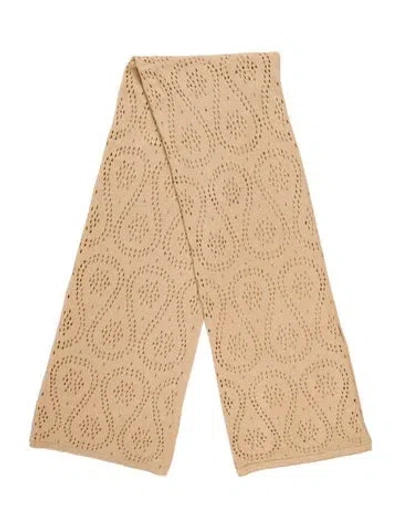 Pre-owned St John Wool Printed Scarf In Brown