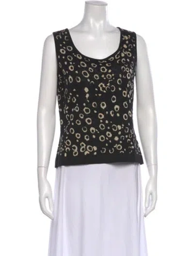 Pre-owned St John Wool Printed Sweater In Multi