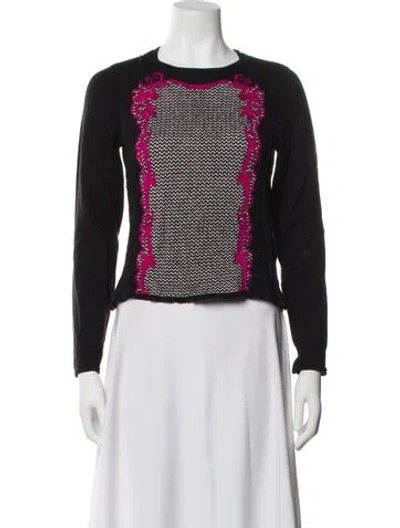 Pre-owned St John Wool Printed Sweater In Multi