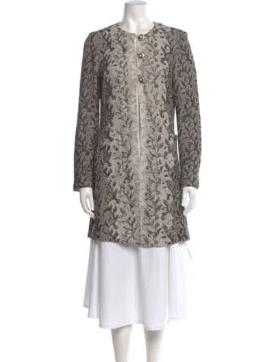 Pre-owned St John Wool Printed Sweater In Neutral