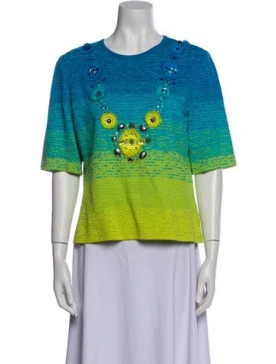 Pre-owned St John Wool Printed Sweatshirt In Multi